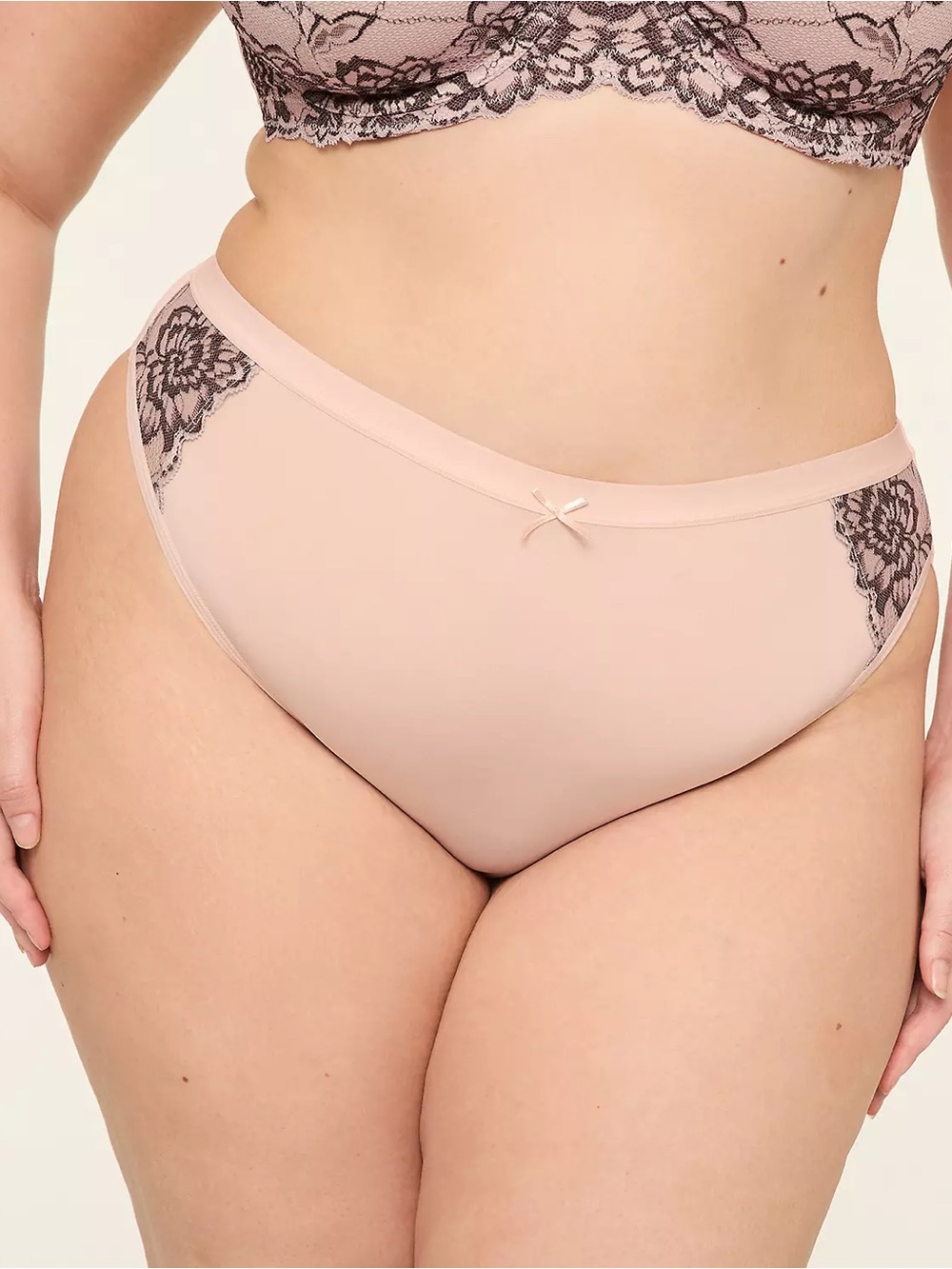 Cacique Intimates  by Lane Bryant no-show French cut briefs light pink 18/20